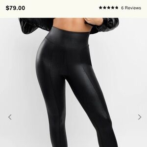 Popilush Shapewear Faur Leather Leggings